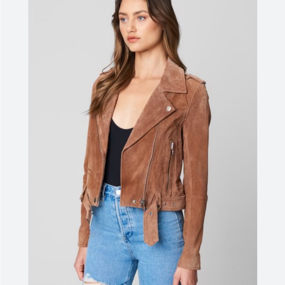 Free People Blank NYC Collab - Morning Suede Moto Jacket Coffeeš„ Small NWOT - Picture 4 of 4